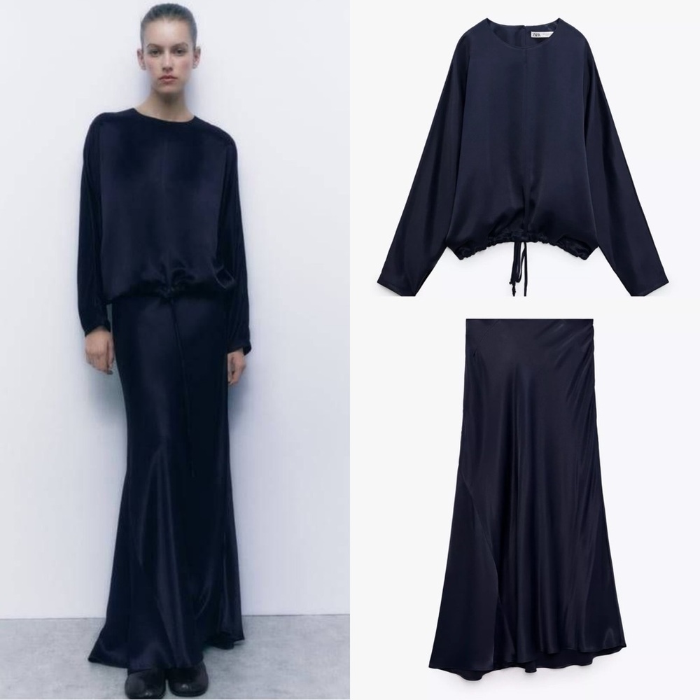 💫 Zara Sayin Effect Midi Skirt - New 💫